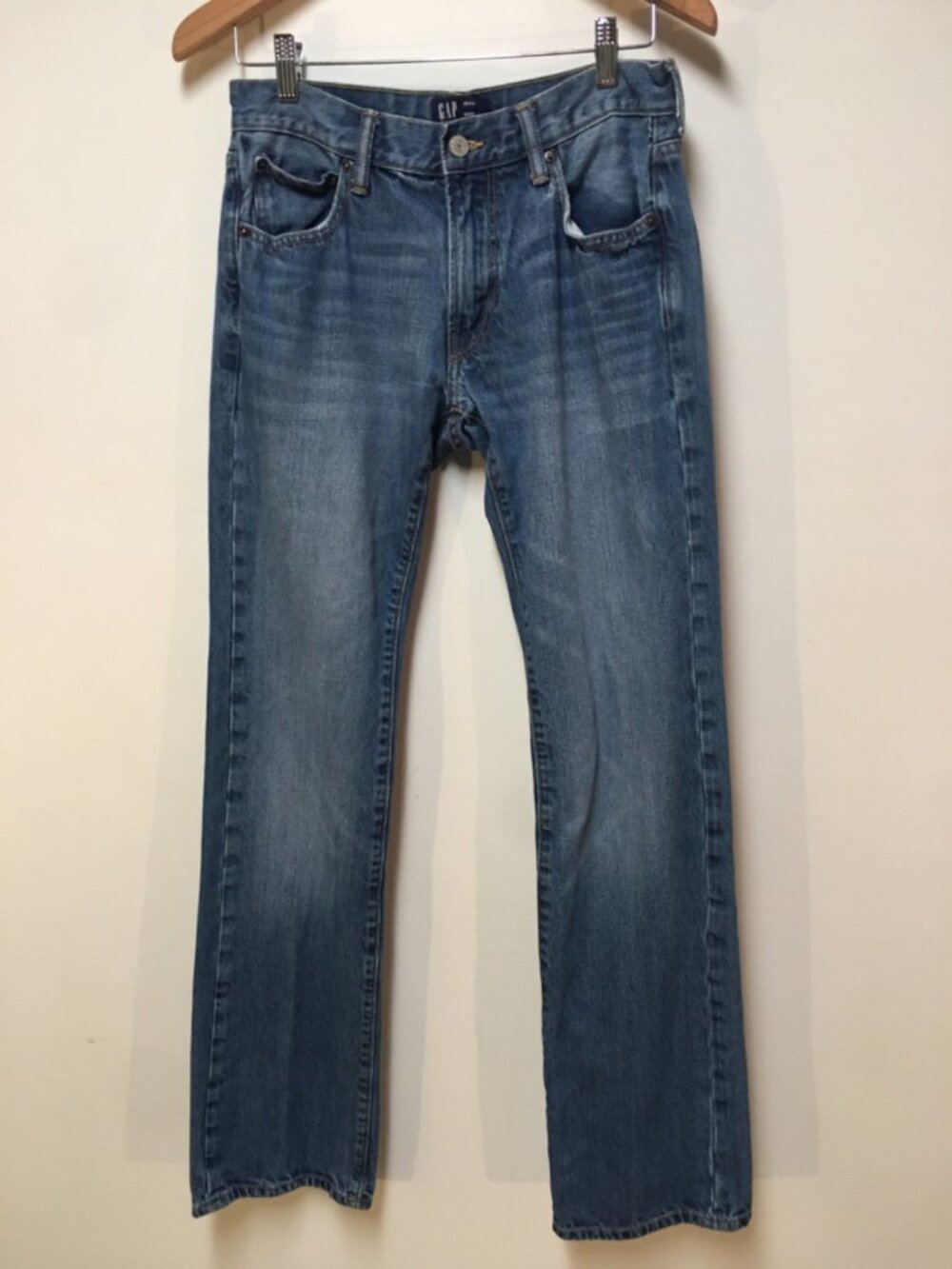 Gap Men 30x33 Jeans Blue Denim Bootcut Cotton Casual Classic Timeless Outdoor
